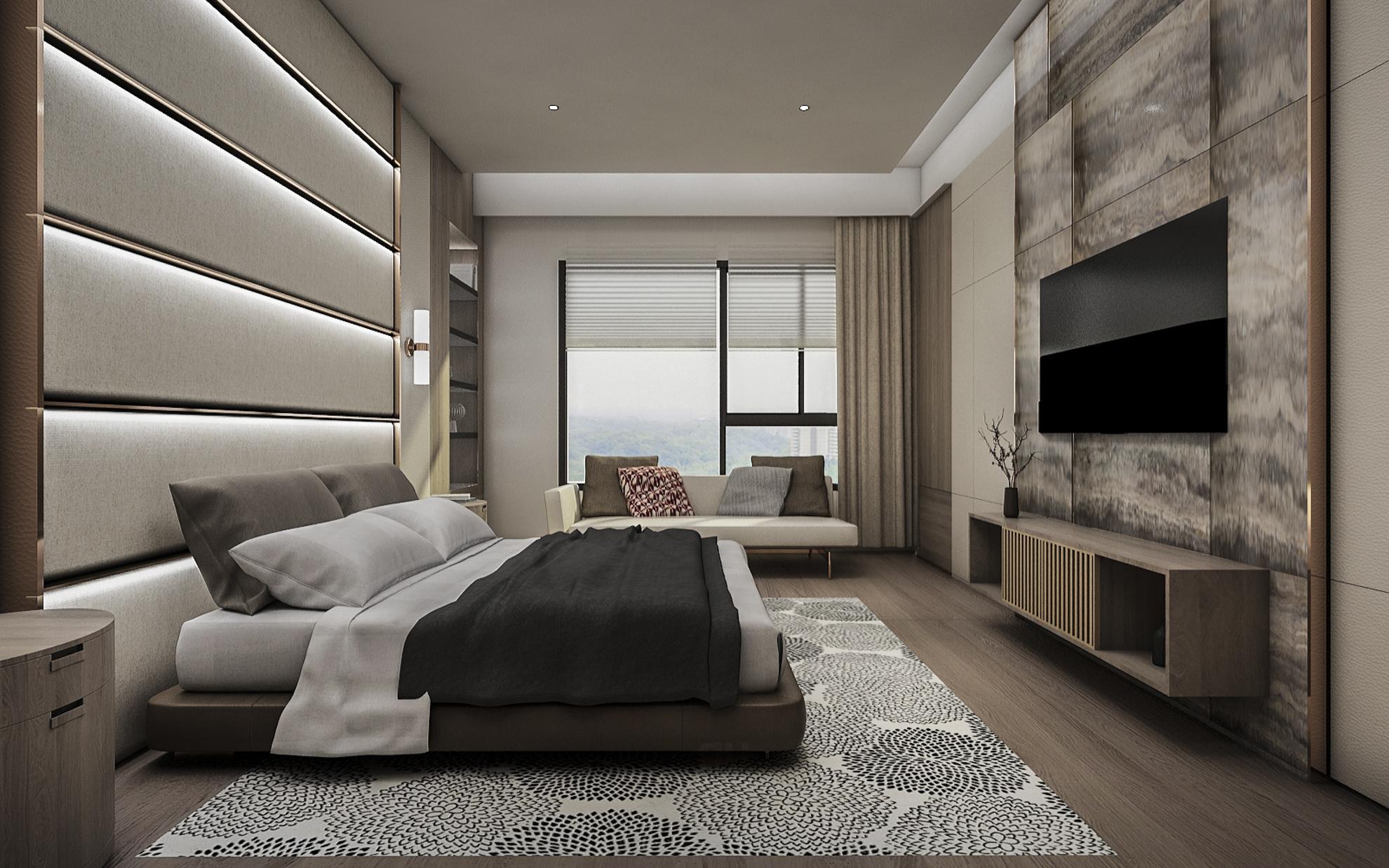 豪宅設計 - 都會靈感與華麗轉身-臥室
